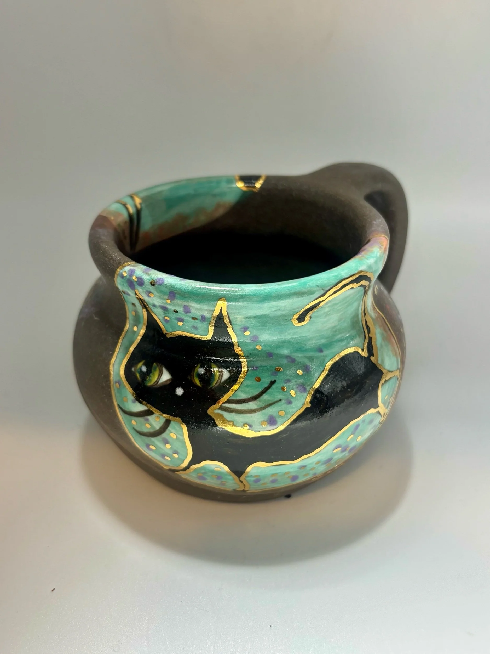 Black cat espresso cup
