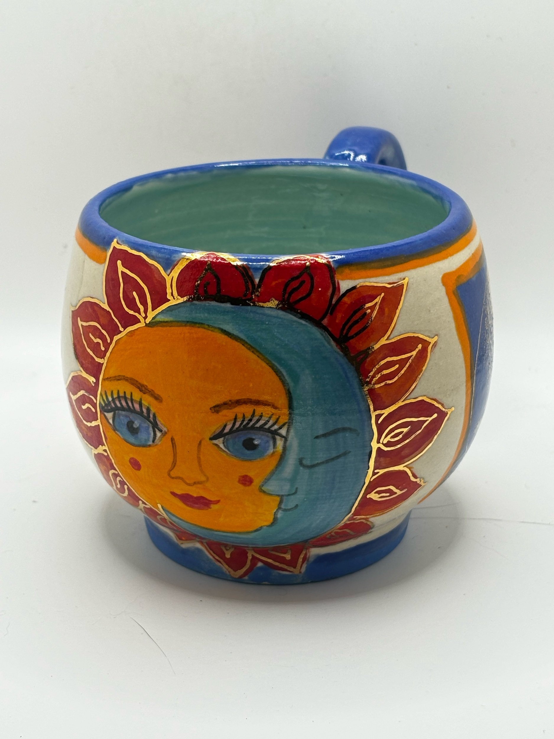 Blue sun with big moon cup
