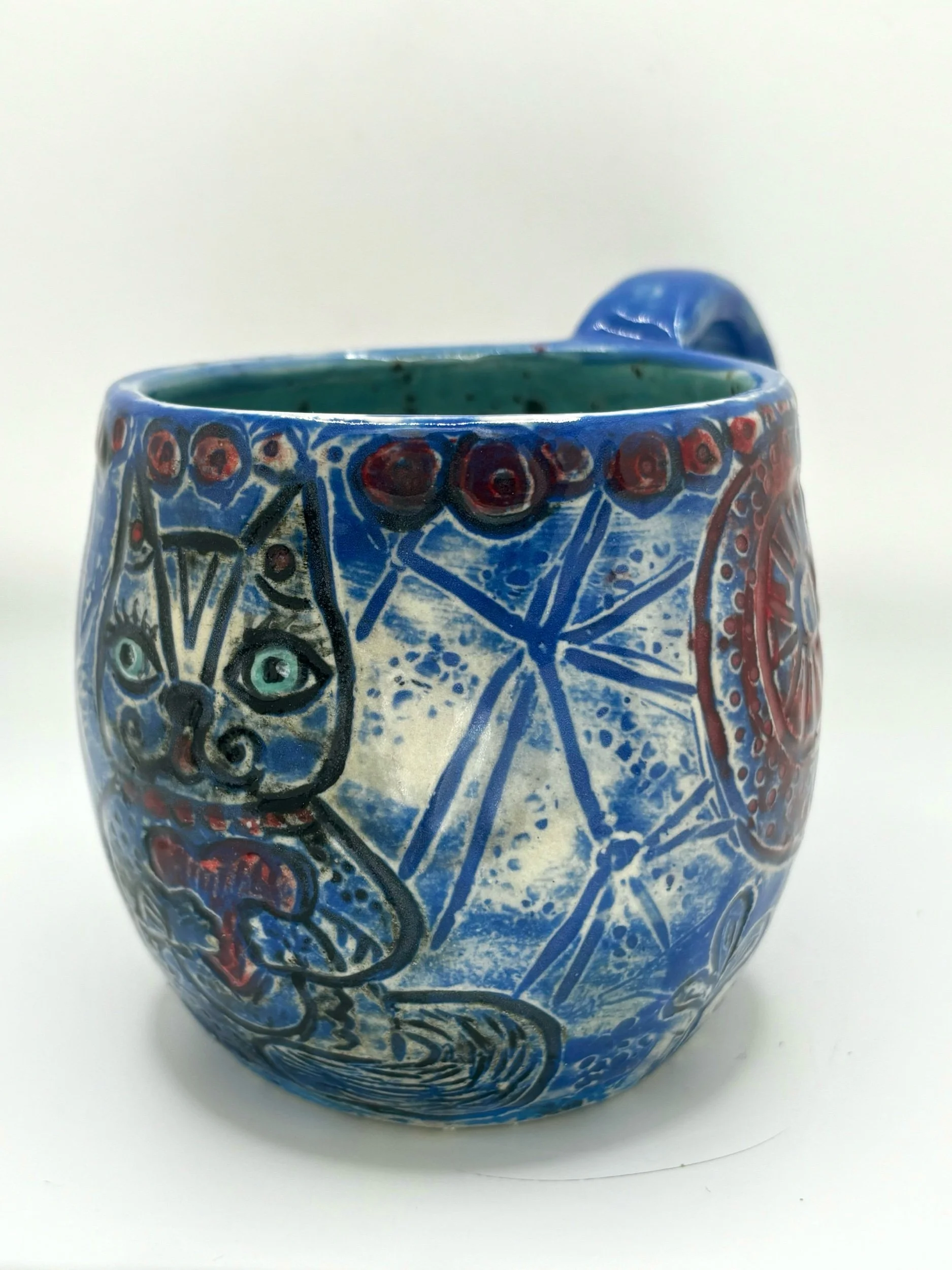 Fairy-tail Big tea cup with cat 2