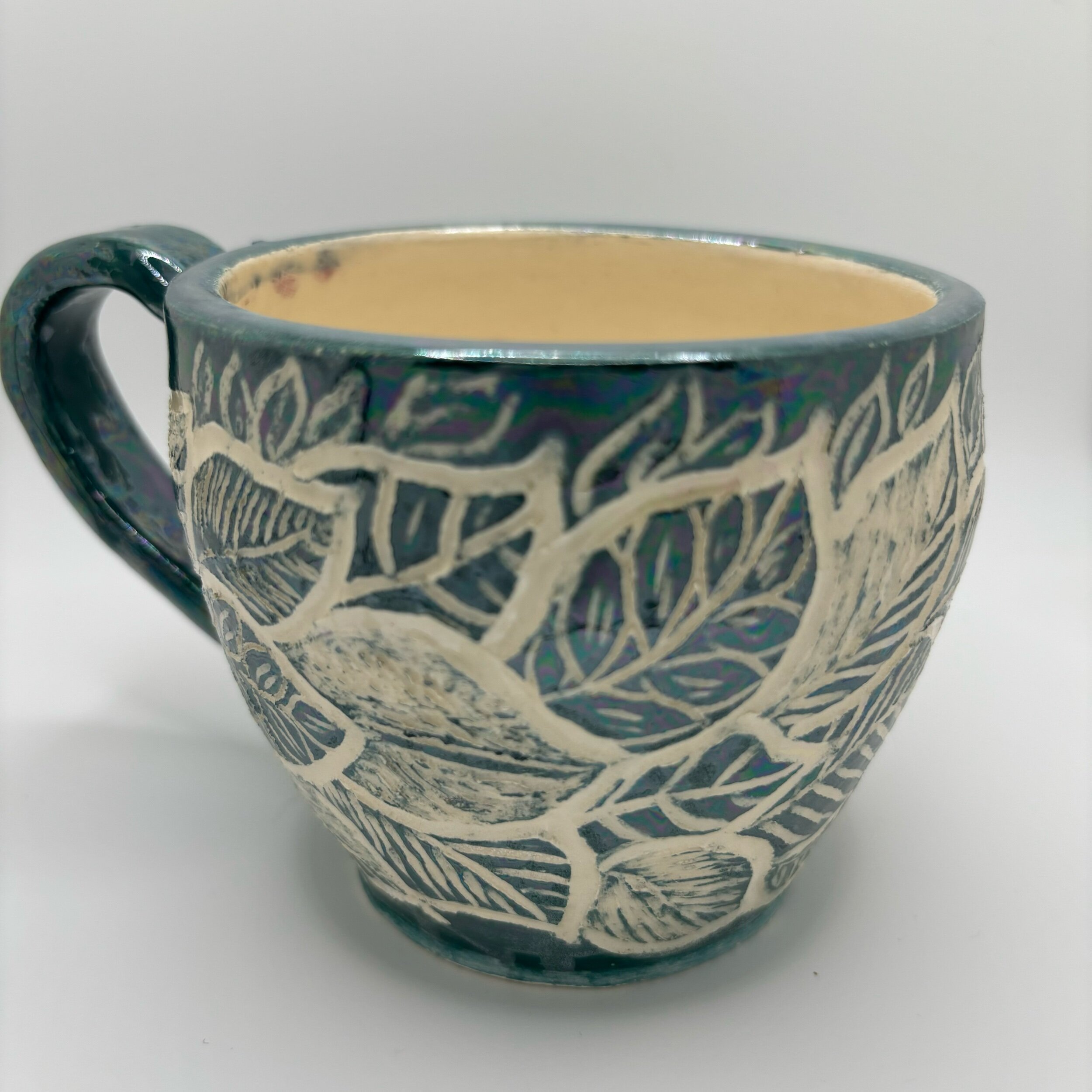 Green leaves cup