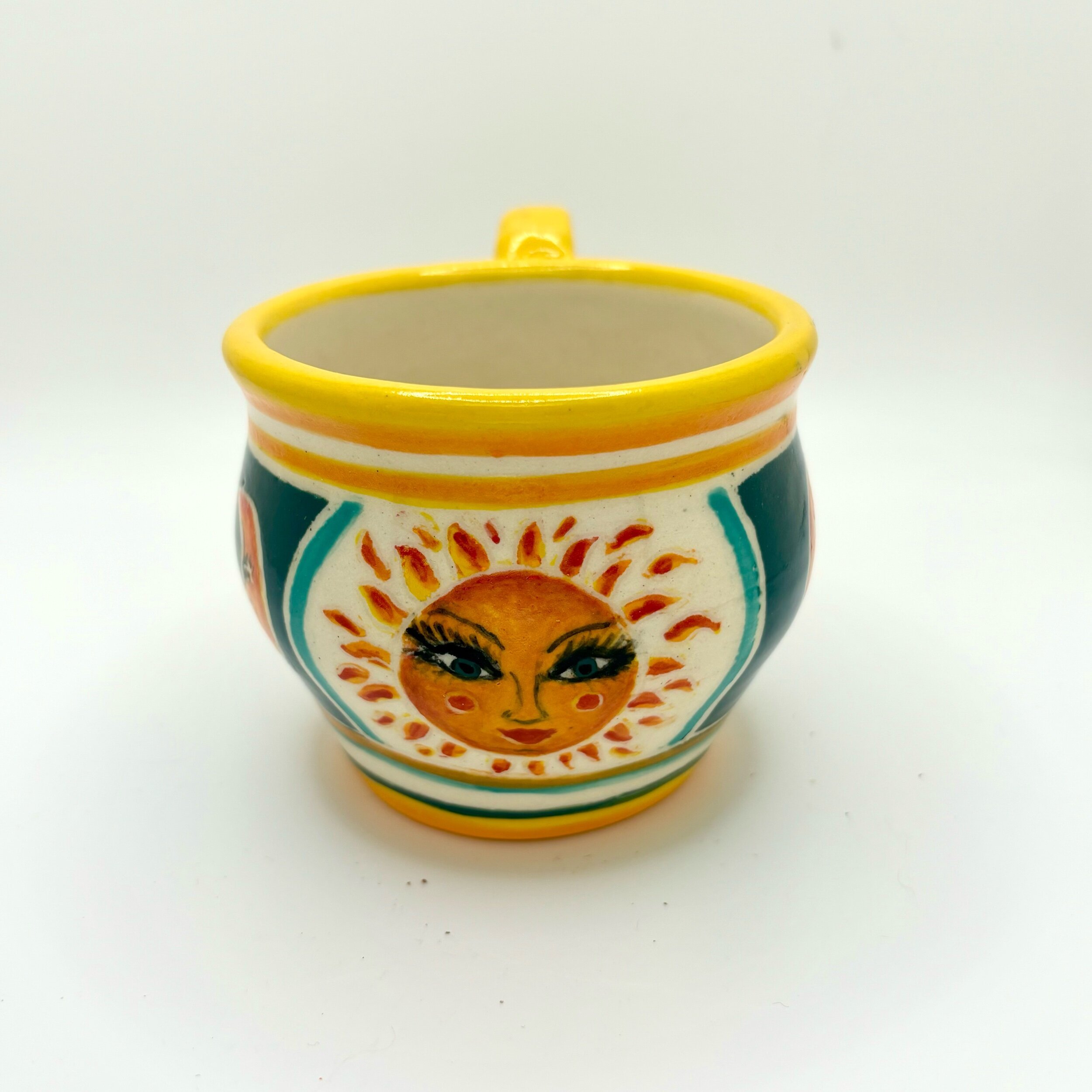 Green sun espresso cup