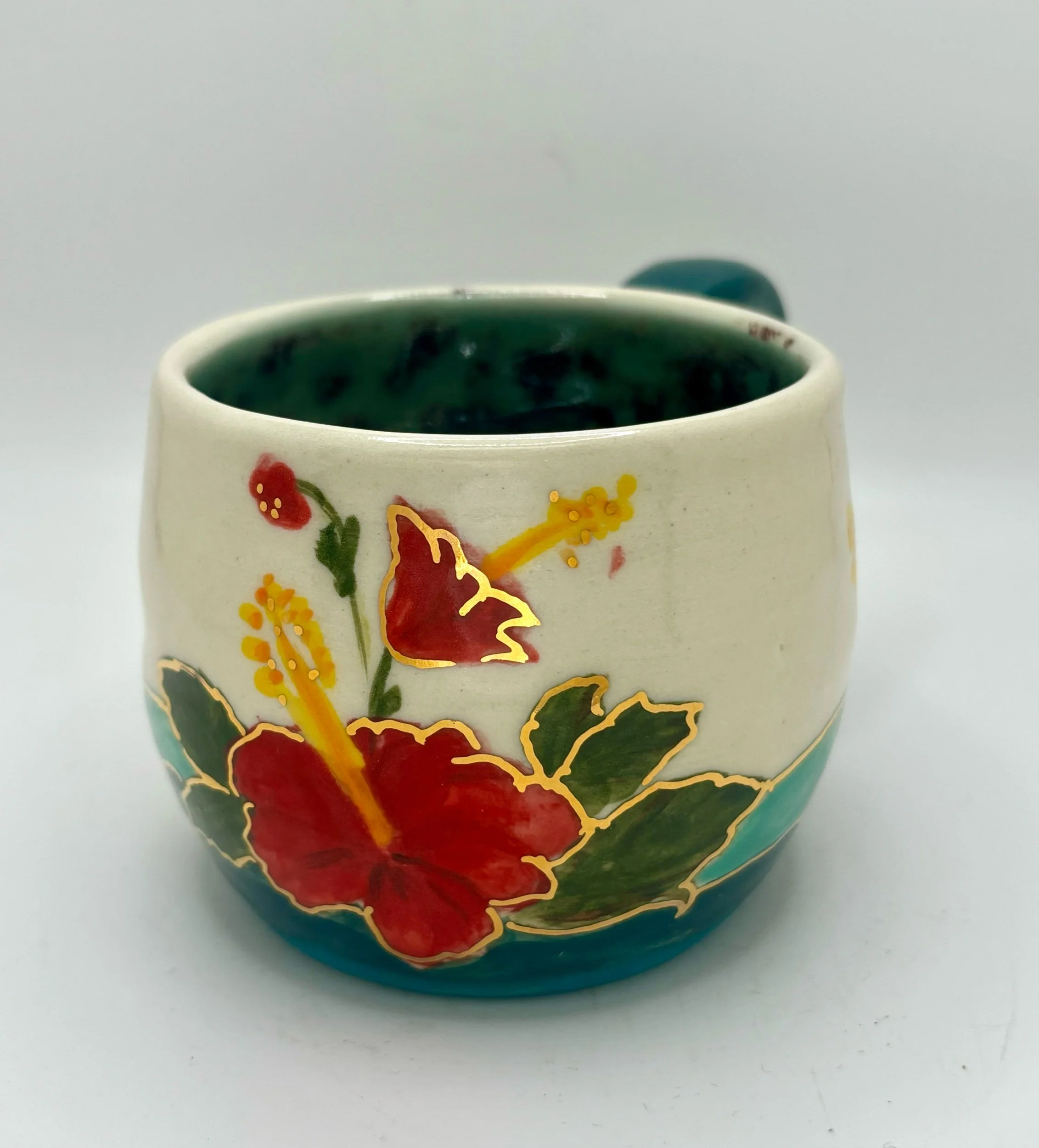 Red hibiscus espresso cup.