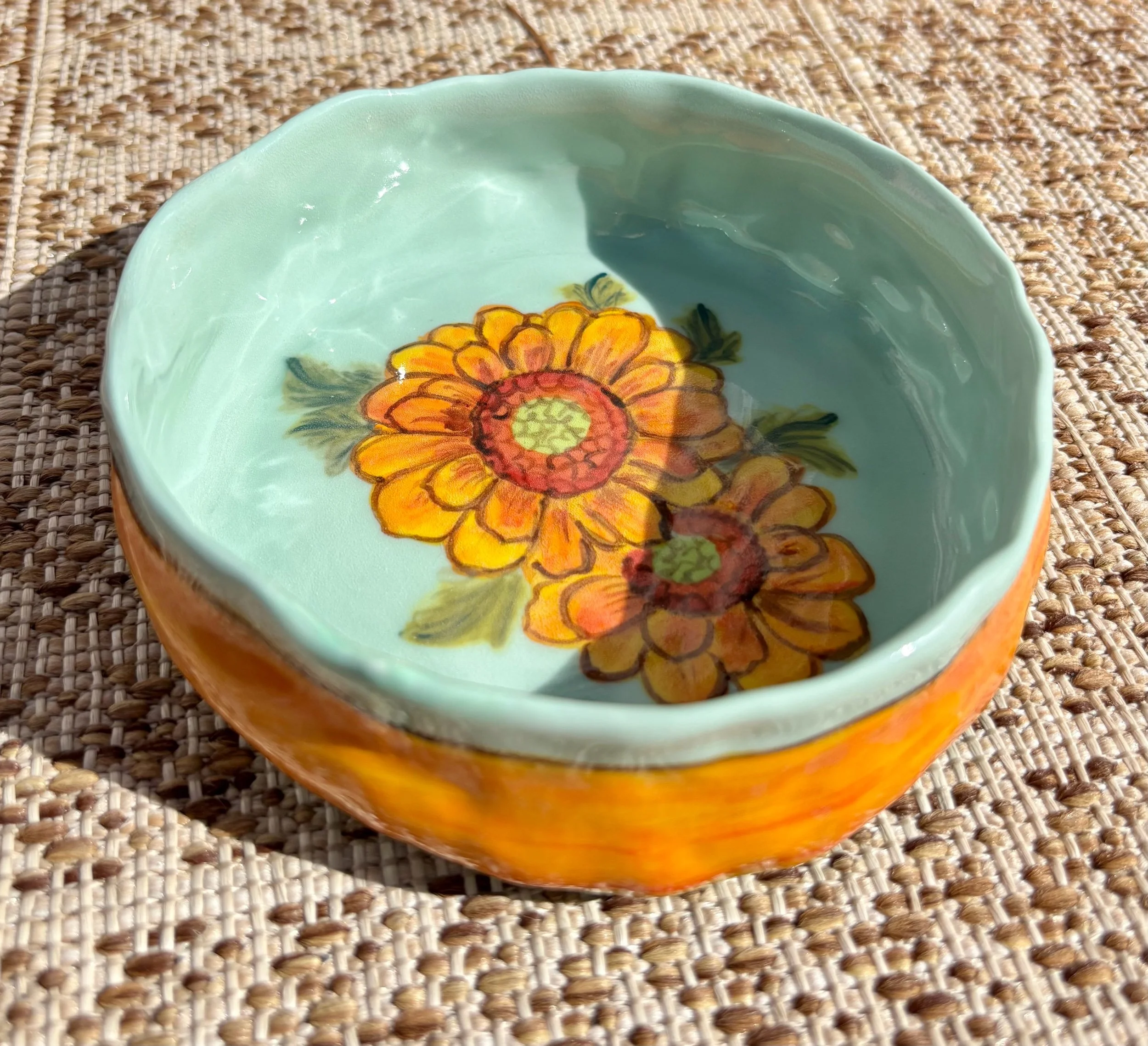 Sunflowers plate