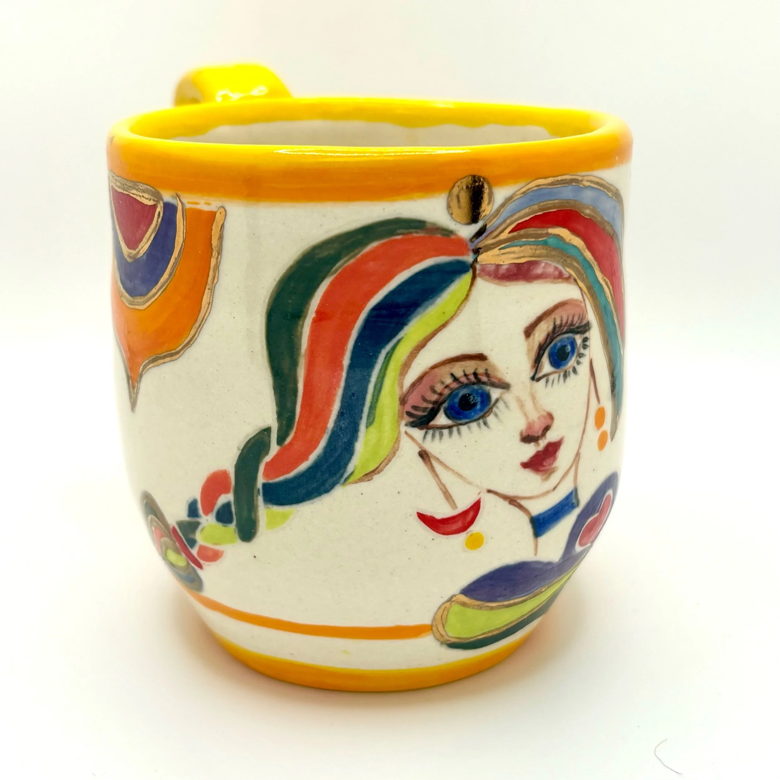 Sunny girl with orange earing