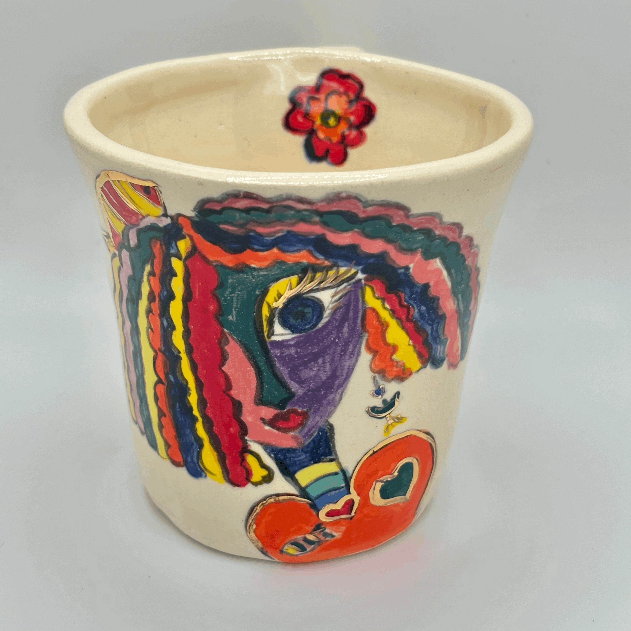 "Theater collection" tea cup  - girl with fish