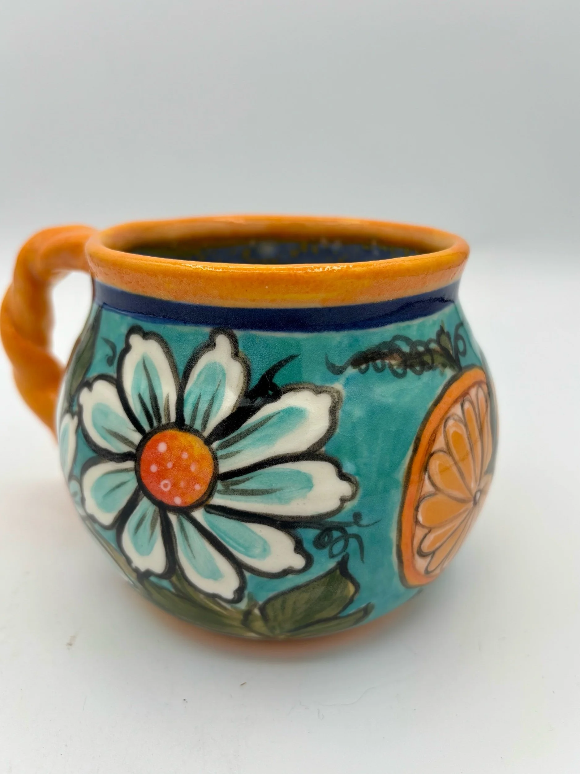 Two lemons cup - blue